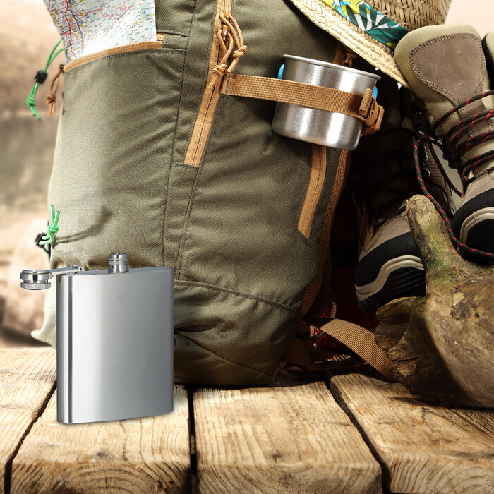 Relaxdays Hip Flask Set of 2, 200ml