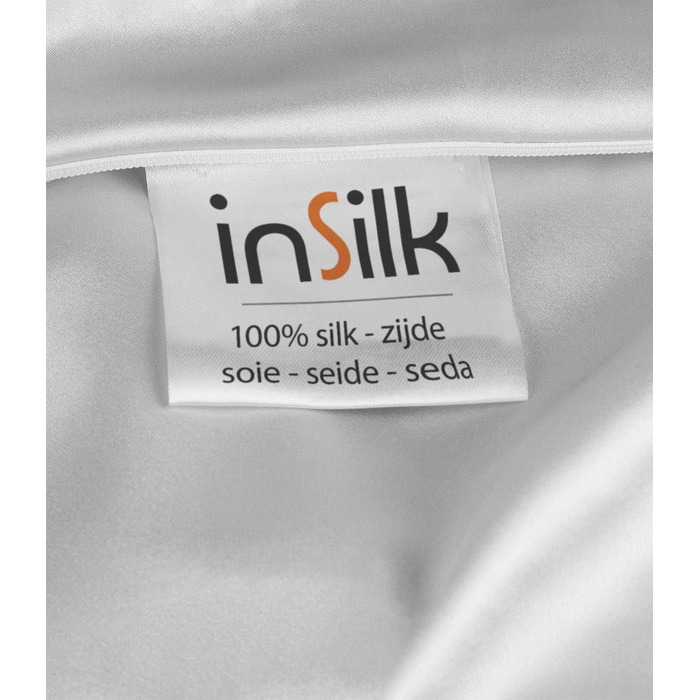 Наволочка inSilk з натурального шовку, біла, 40x80 см, 100% шовк тутового шовкопряда