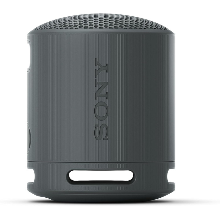 Портативна Bluetooth колонка Sony SRS-XB100 чорного кольору: волого- та пилозахист IP67, до 16 год роботи, ремінець для перенесення