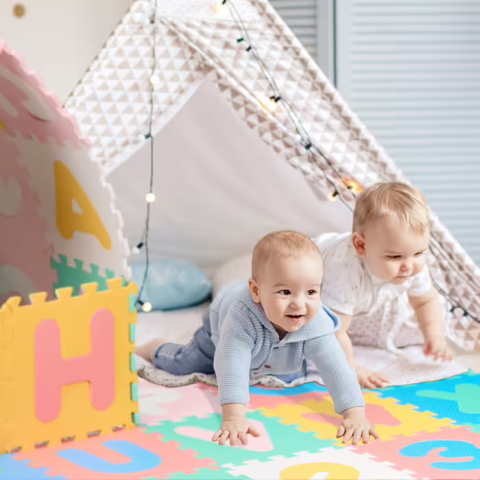Relaxdays Colorful Puzzle Mat ABC and Numbers