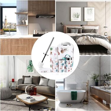 Набір аксесуарів для ванної кімнати Otostar Bambus: миловарка, тримач для зубних щіток, стаканчик, мильниця, тримач для ватних паличок, тримач для туалетного йоржика, сміттєвий бачок (6 предметів)