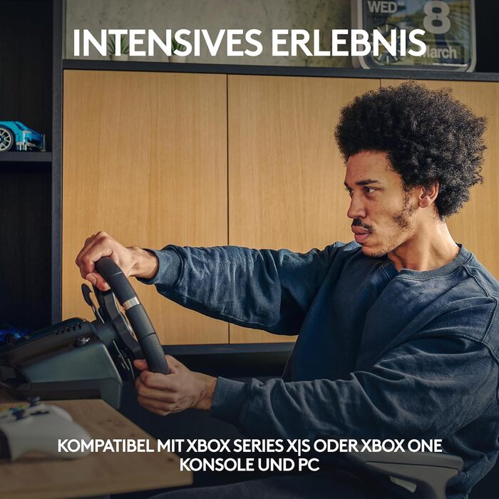 Руль Logitech G920 Driving Force для Xbox Series X/S, Xbox One, PC: двомоторний Force Feedback, 900° кут повороту, шкіряне кермо, регульовані педалі, чорний