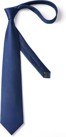 Краватка чоловіча Enlision для весілля, однотонна з кишеньковим хустинкою, формальний аксесуар (темно-синій)
