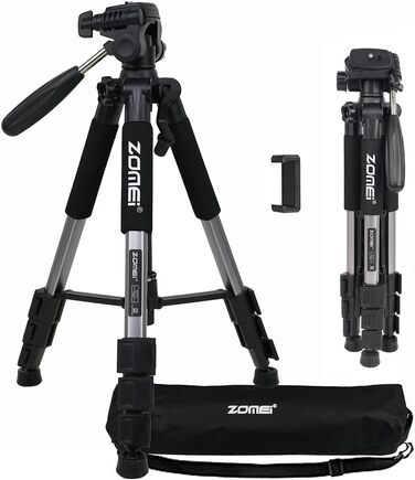 Штатив ZOMEI Q111 для камери та смартфона, алюмінієвий, легкий, 47-140 см, чорний