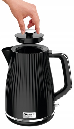 Електричний чайник Tefal Loft, 2400 Вт, 1,7 л, чорний