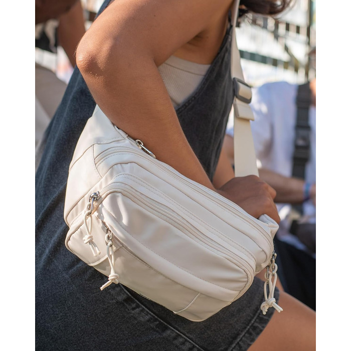 Сумка на пояс WATERFLY: спортивна, стильна, унісекс для чоловіків та жінок. Ідеальна для прогулянок, подорожей, MTB, тренувань з собакою (Бежевий)