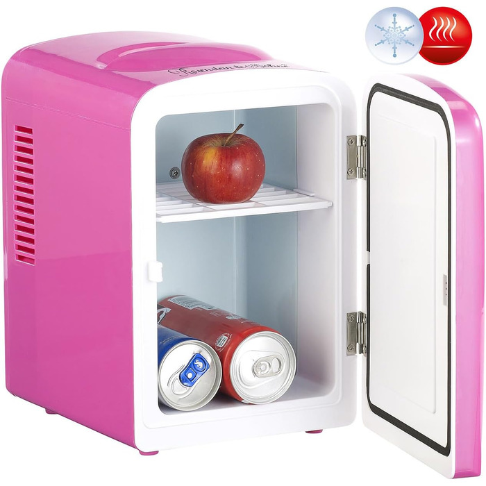 Міні-холодильник Rosenstein & Söhne для подорожей: 4 літри, 12/230V, з функцією підігріву, блакитний