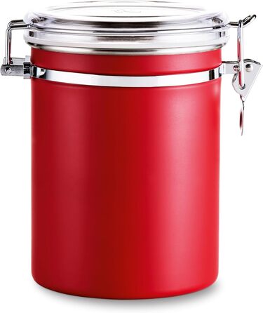 Кавова банка Tchibo Aromadose, 500г, нержавіюча сталь, червона