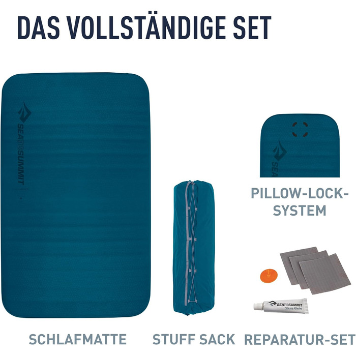 Килимок туристичний Sea to Summit Comfort Light Self Inflating - 2.5 сезони, зелений