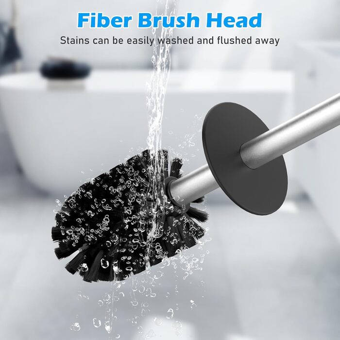 Набір для чищення унітазу з нержавіючої сталі 304, комплект з 2 насадками (круглі, срібні)