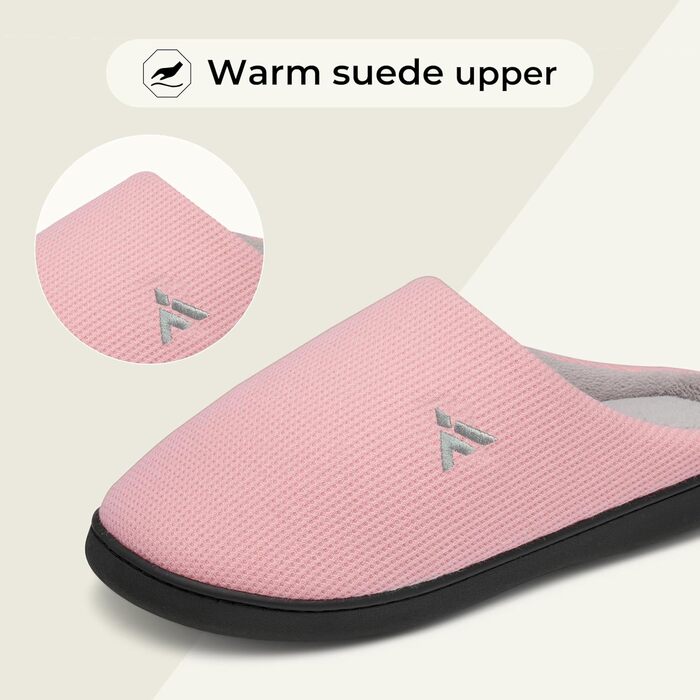 Тапочки зимові Mishansha для чоловіків та жінок, м'які, зручні, з пам'яттю, розмір 36-48 (43 EU), рожеві