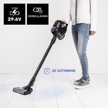 Вертикальний пилосос 3-в-1 Taurus Multiflex Hs-2900 циклонний, ручний, 600 Вт, чорний