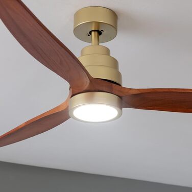 Стельовий вентилятор Cecotec EnergySilence Aero 5275 DarkWood з LED підсвічуванням та пультом, 40W, 52