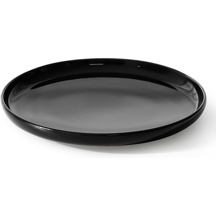 Набір посуду Konsimo VICTO на 6 осіб: 24-piece чорний глянцевий сервіз з 18 предметів з кераміки для сім'ї