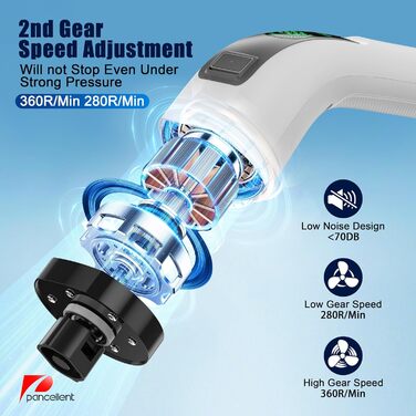 Електрична щітка для миття 7-в-1 Spin Scrubber A11: потужне очищення, 360 обертів/хв, 1,5 години роботи, 2 швидкості, подовжуваний важіль