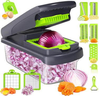 Ручний набір для нарізки овочів Romon 15 в 1: кубики, стрічки, соломка, слайси