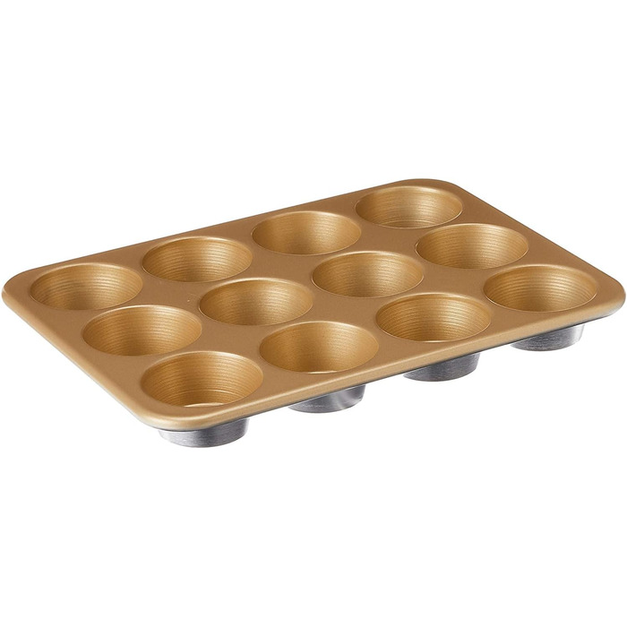 Форма для мафінів Nordic Ware Naturals, алюмінієва, антипригарна, 12 чаш, 7,9 см