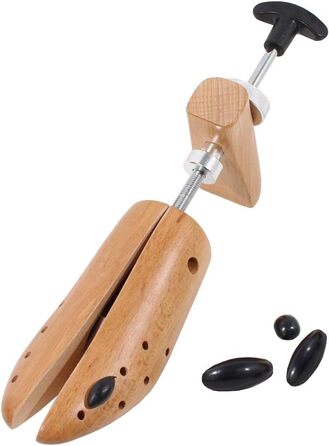 DELFA Buchenholz Schuhdehner 1 piece, shoe stretcher, shoe widener with 2-way metal mechanism, expandable in both width and length