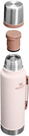 Термос STANLEY Classic Legendary 1.4л, вакуумна пляска для напоїв (Rose Quartz) — тримає температуру 24 год, герметичний, без BPA
