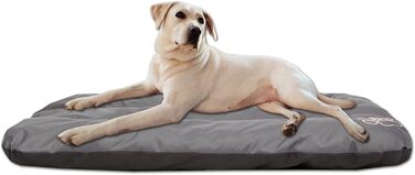 Матрац для собак, лежанка для собак великих, середніх та малих порід - водонепроникне собаче ліжко, м'яке лежання з піни, для вулиці та міцне собаче ліжко - 90x60x8 см (R2(100 x 70 см), сірий)