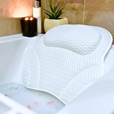 White Bathtub Pillow for Comfortable Bathing