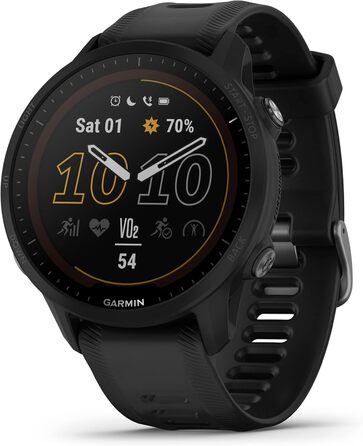 Garmin Forerunner 955 - GPS-годинник для триатлонів, бігу, з сонячною батареєю, чорний