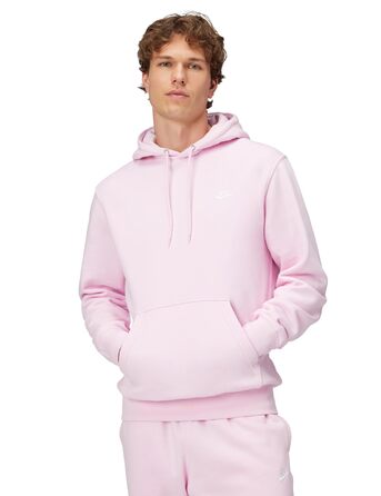 Чоловіча толстовка Nike Sportswear Club Fleece Hoodie з каптуром, рожева (Pink Foam), BV2654, розмір S Tall