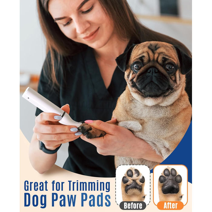 Триммер для собак Oneisall з подвійними лезами: для догляду за лапами, очима, вухами, обличчям та тілом
