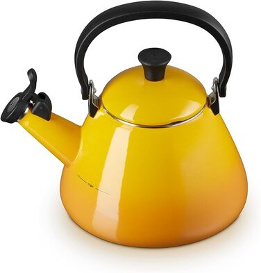 Le Creuset Kone Kettle with Whistle, Enameled Steel, 1.6 L, Nectar, 40101026720000