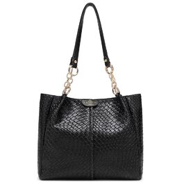 Сумка жіноча Unisoul Shopper - елегантна сумка через плече з екошкіри для офісу та подорожей, чорна