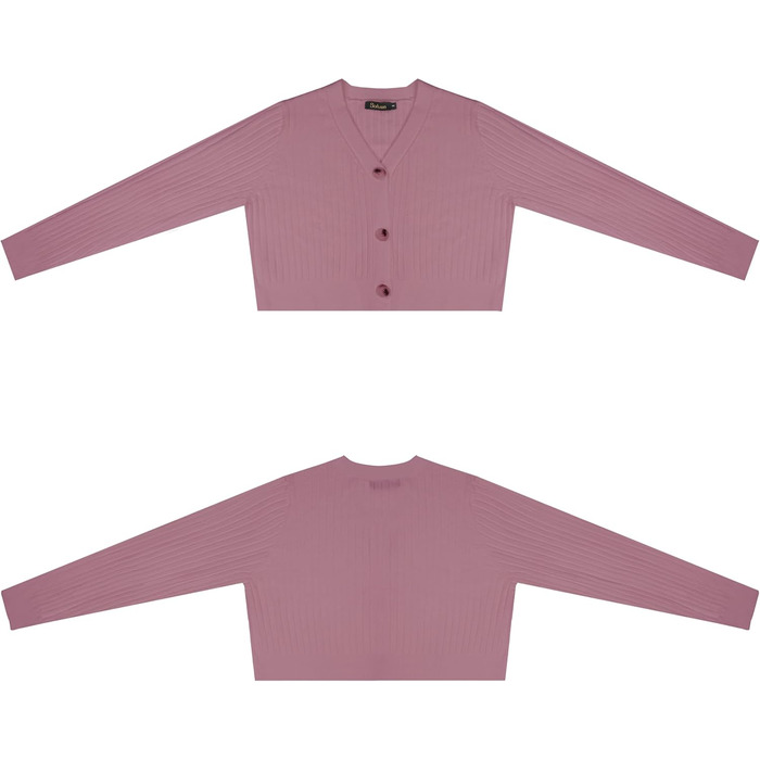 Кардиган жіночий з довгим рукавом, однотонний, на ґудзиках, болеро, в'язаний (Lupine, M)