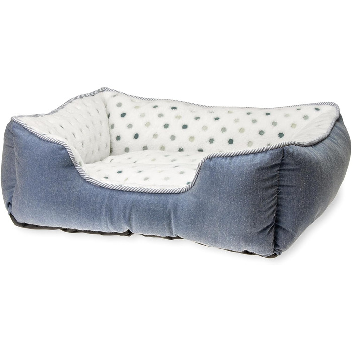 Ліжко для котів Karlie Katzenbett Dot сіро-блакитне, розмір L (47x39 см)