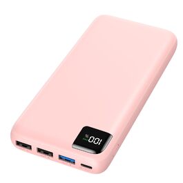 Power Bank A ADDTOP 20000mAh 22.5W Рожевий - Зовнішній акумулятор з USB-C та 4 портами для швидкої зарядки телефону