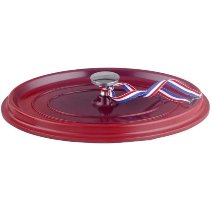 Kamberg 0008191 – Schmortopf 30 cm diameter, oval, red flambé – Aluminum casting – Stone-look coating – Suitable for all types of cooktops, including induction – PFOA-free, aluminum