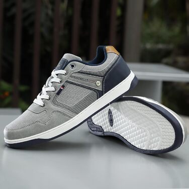 ARRIGO BELLO Кросівки для чоловіків: стильні та зручні для прогулянок та спорту. Матеріал: штучна шкіра PU. Розміри 41-46. Сірий колір (Grau004).