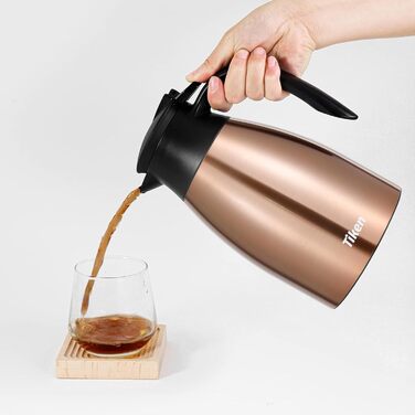 1.5L Thermos Flask Stainless Steel Double-Walled Vacuum Insulation Insulated Carafe Coffee Pot