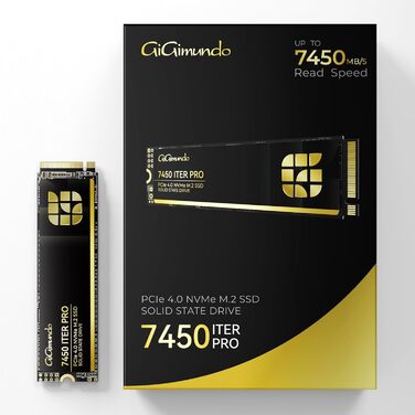 SSD GiGimundo 1TB M.2 NVMe PCIe Gen4×4 – 7100 МБ/с, 5000 МБ/с, 2280, 3D NAND TLC, сумісний з PS5