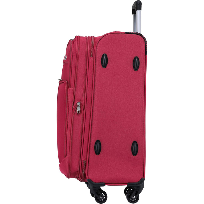 Чемодан тканинний BEIBYE, комплект, ручна поклажа 54 см, з кодовим замком (бордовий)