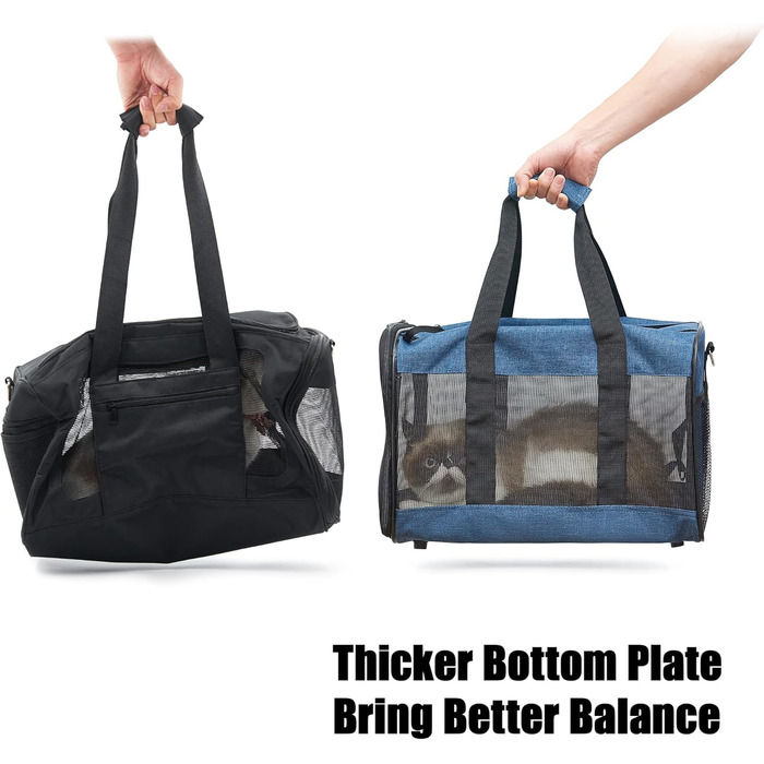 Транспортна переноска для собак та котів HITSLAM, складана, блакитна (M/L)