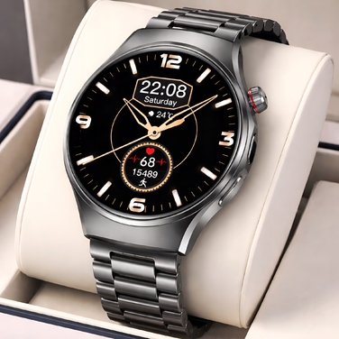 Смарт-годинник Lazird ZEGAREK з функціями ЕКГ, тонометром та глюкометром, чорний