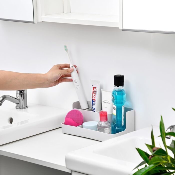 VITVITI Electric Toothbrush Holder, Grey Electric Toothbrush Toothbrush Holder for Bathroom, Plastic Toothbrush Caddy, Organizer Storage, Bathroom Toothbrush Toothpaste Holder
