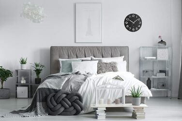 TFA Dostmann Analog Wall Clock Black with White Numbers, 60.3509, Radio-Controlled Wall Clock Ø31 cm, Modern Design for Living Room, Kitchen, Office, with Second Hand
