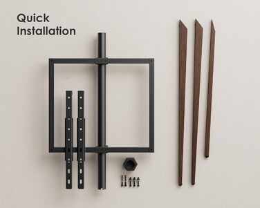 Підставка для телевізора FITUEYES 43-65 дюймів, настільна, регульована висота, чорна