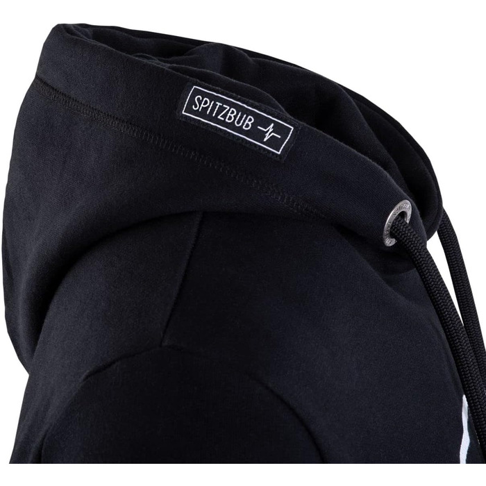 Чоловічий худі Spitzbub з капюшоном, чорний, розмір XL. Стильний дизайн, капюшонний пуловер