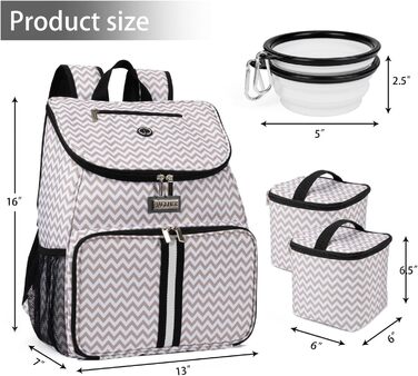 Сумка-переноска для собак Baglher, переноска для подорожей з собакою, рюкзак для тварин з мисками та контейнерами (BLW-A, Classic)