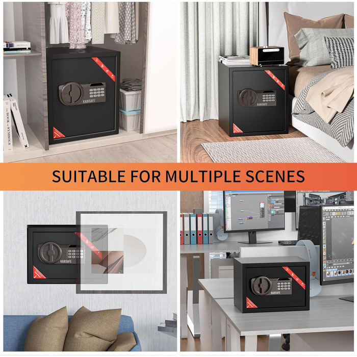 KABISAFE 45L - сейф для дому з електронним замком, світлом та ключем, 45 літрів