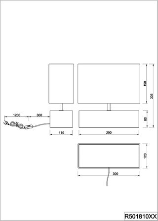 Настільна лампа Reality Leuchten Woody, чорний матовий метал, дерев'яний підставник, тканинний абажур чорного/золотого кольору, без плафона, E27, 30x12 см
