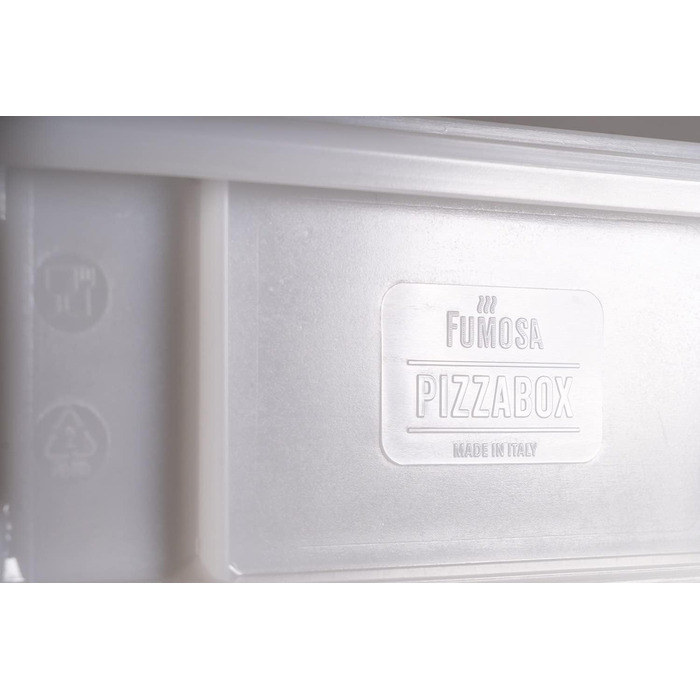 FUMOSA контейнер для зберігання та вистоювання тіста для піци Home 40x30x10 см, набір з 2 боксів і кришкою, італійський пластиковий глечик для тіста, гідрація, для піци, з безкоштовною карткою для тіста