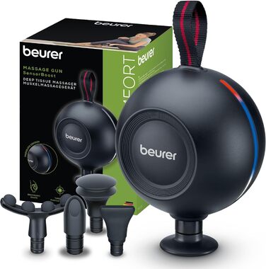 Beurer MG 99 Massage Gun - Cordless Muscle Massager with 4 Attachments & 5 Intensity Levels | Percussion Therapy for Trigger Points & Muscle Relaxation