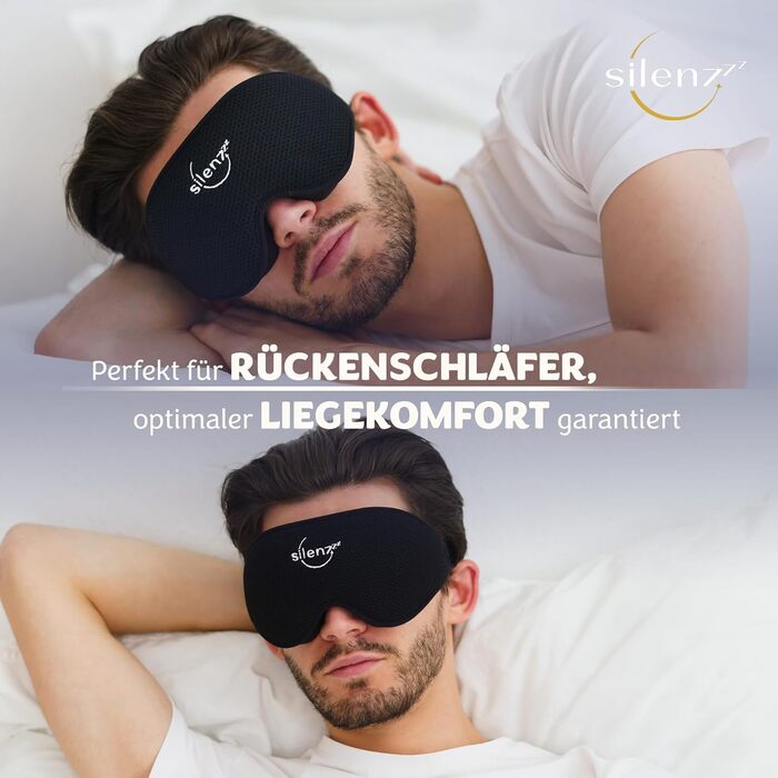 Преміум маска для сну 3D - комфортна пов'язка на очі для жінок та чоловіків - повна темрява, преміум якість, рожевий колір, 1 шт.